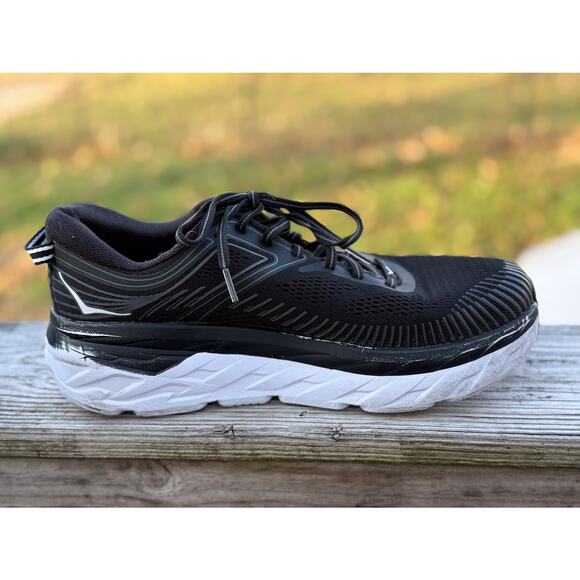 HOKA Bondi 7 Men’s Size 10 Black Athletic Shoes Comfort Walking Shoes - Picture 8 of 16